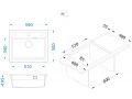 Dimenzije pomivalnika Alveus Atrox 30, inset vgranja