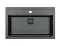 Granital pomivalno korito ATROX 40 - BLACK EDITION, enojno, črno, 790x500