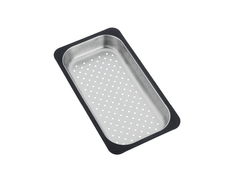 inox posoda za odcejanje s silikonsko obrobo