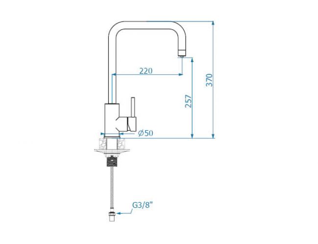 Dimenzije kuhinjske armature Dual