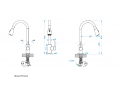 Dimenzije kuhinjske armature Alveus Primrose