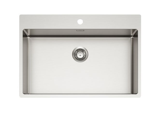 Pomivalno korito NOX 130, enojno, nerjavno jeklo, 740x515