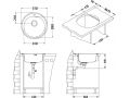 dimenzije okroglega pomivalnika Alveus Form
