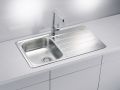 Inox pomivalno korito z odcejalnikom in kromirano kuhinjsko pipo