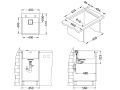 Dimenzije pomivalnika Stylux 10 Alveus