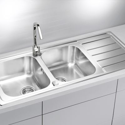 Dvojno kuhinjsko korito inox