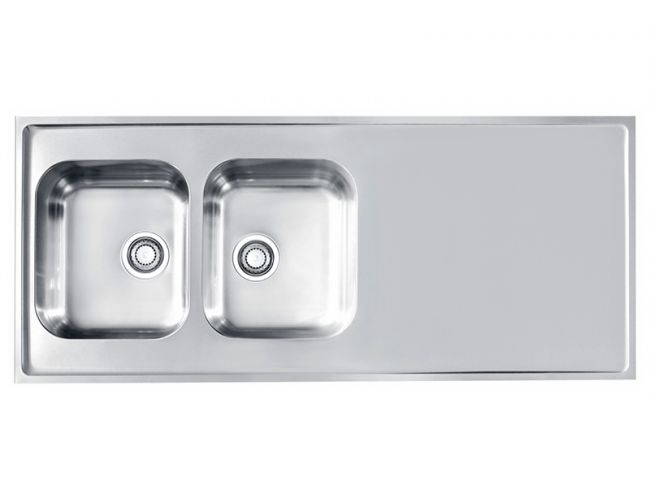 Dvojno pomivalno korito CLASSIC PRO 110 z odcejalnikom, 1400x600