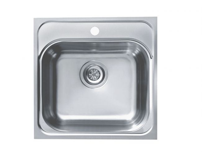 Pomivalno korito BASIC 140, enojno, vsadno, 465x465x185