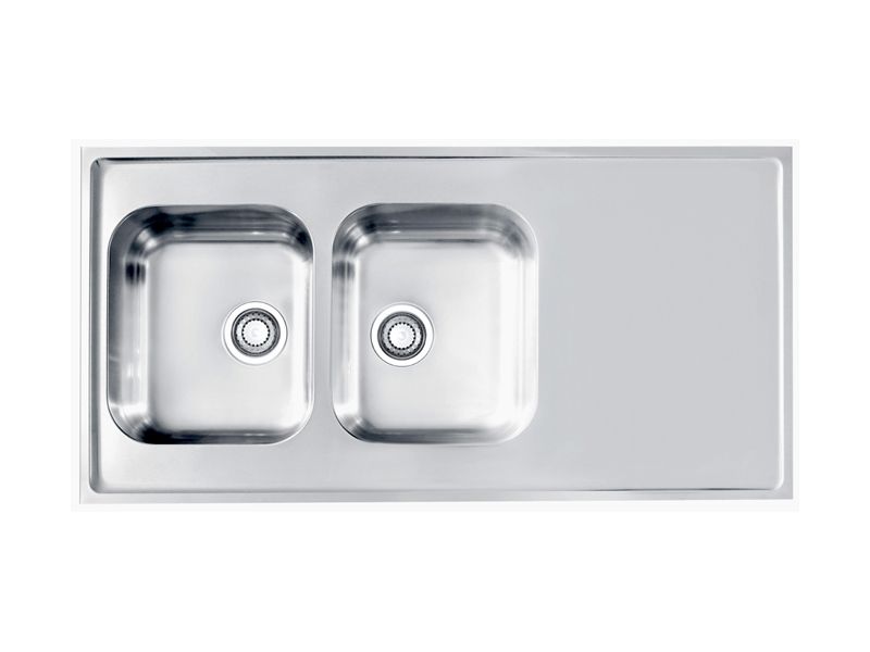 Dvojno pomivalno korito CLASSIC PRO 100 z odcejalnikom, 1200x600