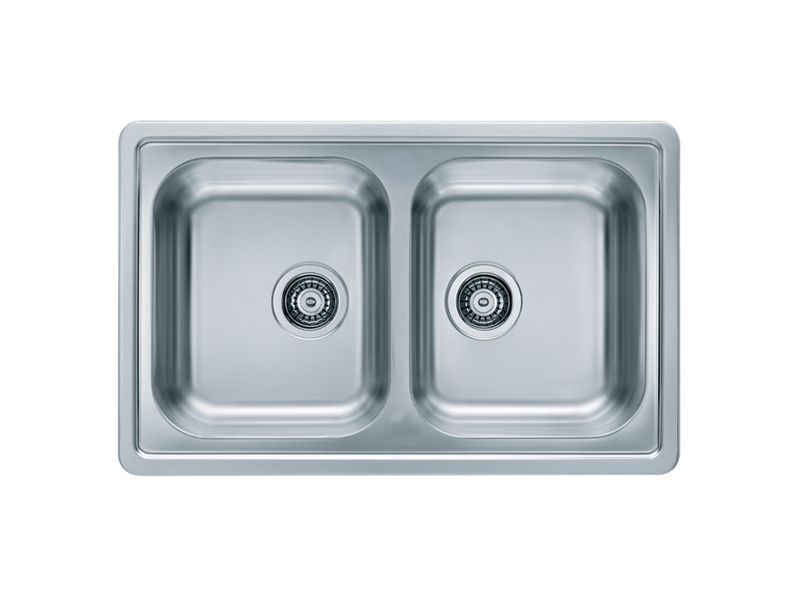 Dvojno pomivalno korito ELEGANT 40, nerjavno jeklo, 810x510