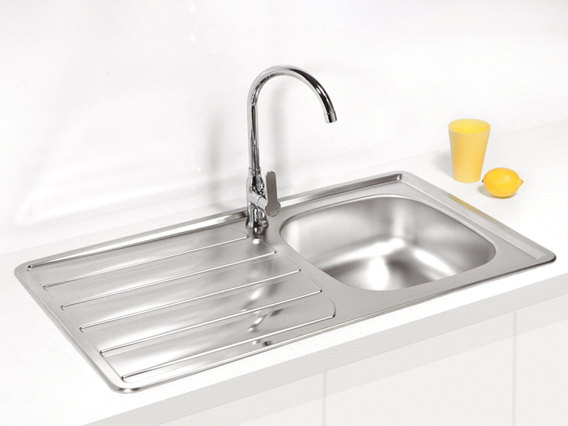 Kuhinjsko korito z odcejalno površino inox