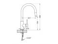 dimenzije kuhinjske pipe Alveus Delos